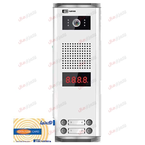 پنل آیفون تصویری تکنما نامبرینگ کارتی 4 تا 8 واحدی
