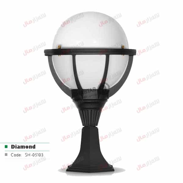 چراغ حیاطی شب تاب مدل دیاموند